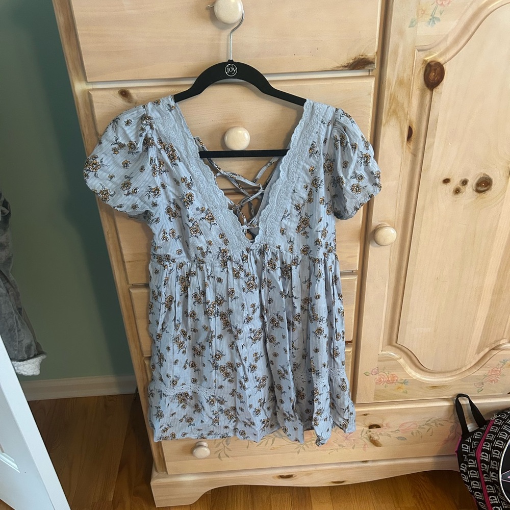 NWT Urban Outfitters blue babydoll dress